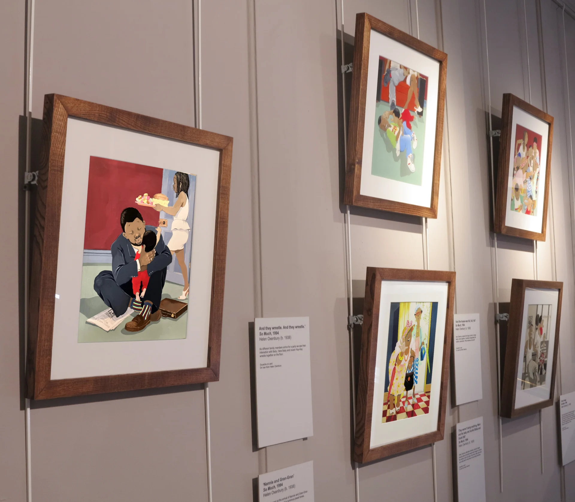 Exhibition wall at Burgh House