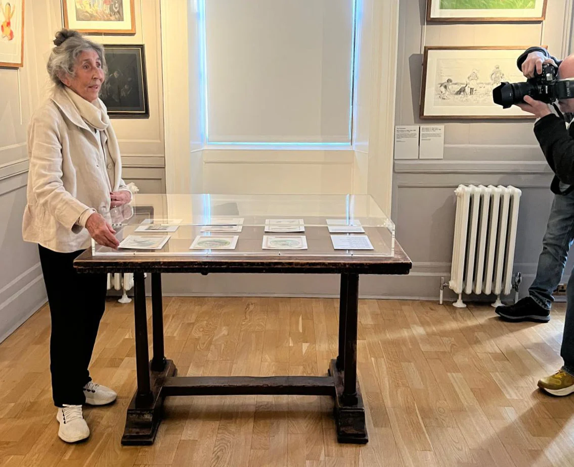 Helen Oxenbury speaking at exhibition opening
