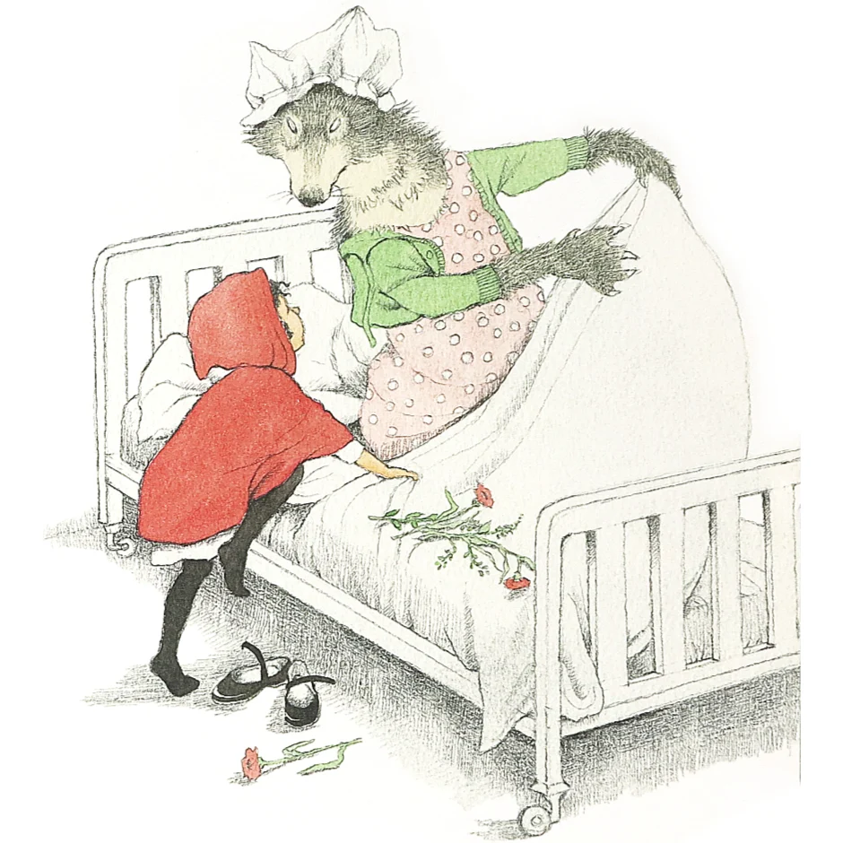 Red Riding Hood grandmas bed