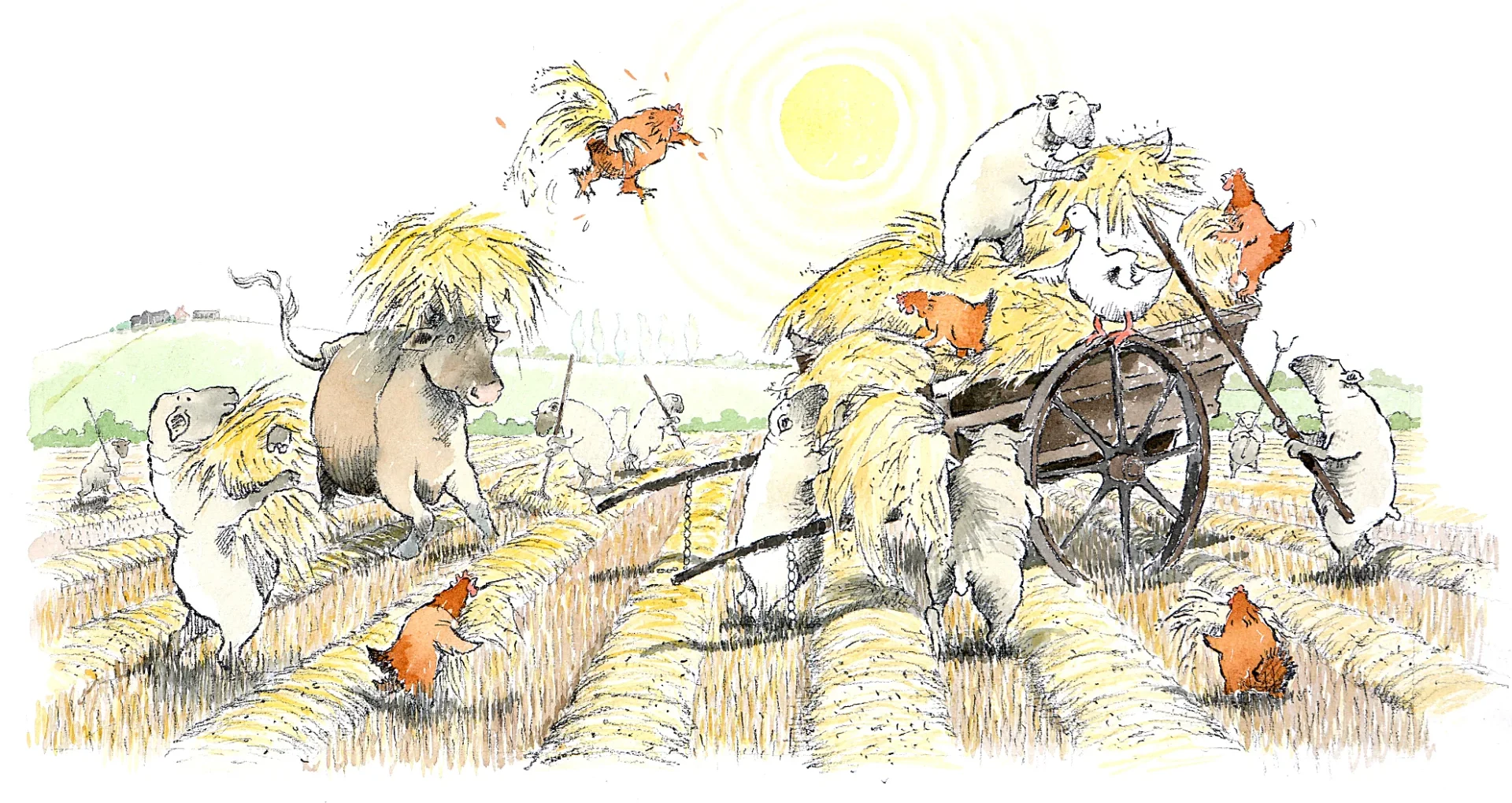 Helen oxenbury farmer duck making hay